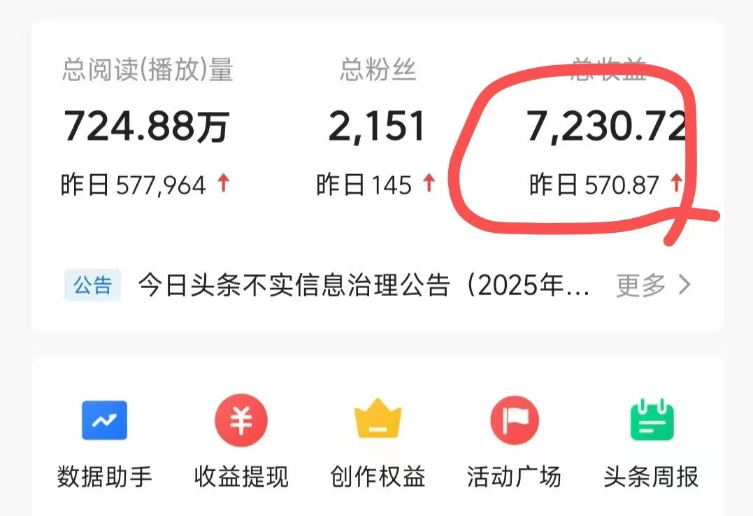 昨天又挣了570，用这个方法写头条爆文，收益来的真香！